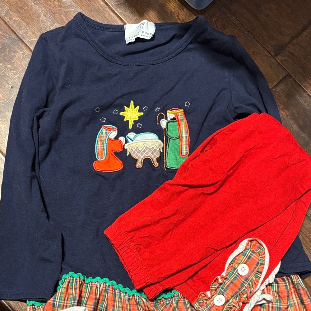 Kids Matching Set with Nativity Design 5T-6T